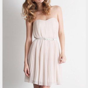 French Connection | Sweetheart Pleated Pink Dress